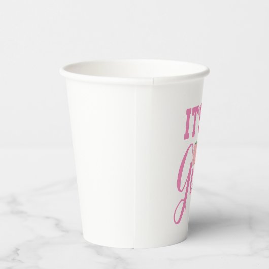 Het is een Girl Pumpkin Papieren Bekers (Rechts)