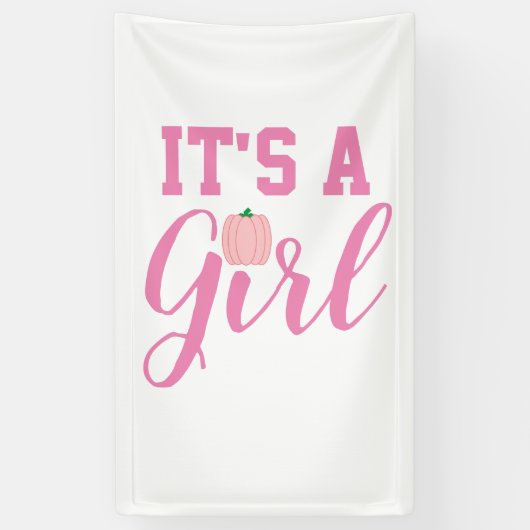 Het is een Girl Pumpkin Spandoek (Verticaal)