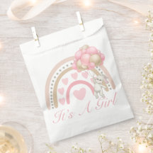 Het is een Girl Rainbow Pink Baby shower