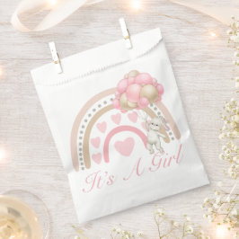 Het is een Girl Rainbow Pink Baby shower Bedankzakje