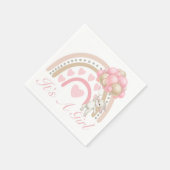 Het is een Girl Rainbow Pink Baby shower Servet (Hoek)
