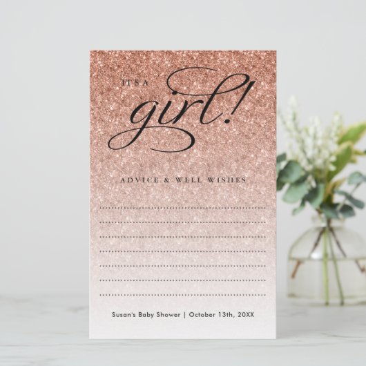 Het is een Girl Roos Gold Ombre Glitter Advice, wi (Staand voorkant)