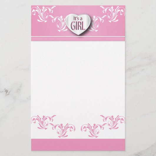 Het is een Girl Scrapbooking Briefpapier (Voorkant)