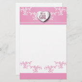 Het is een Girl Scrapbooking Briefpapier (Voorkant / Achterkant)