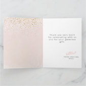 Het is een Girl Simple Elephant & Balloon Baby sho Bedankkaart (Binnen)