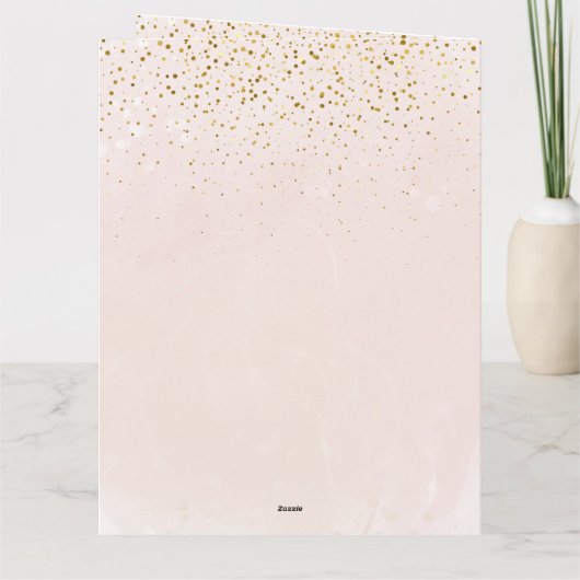 Het is een Girl Simple Elephant & Balloon Baby sho Bedankkaart (Achterkant)