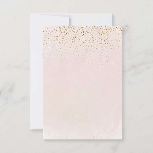 Het is een Girl Simple Elephant & Balloon Baby sho Bedankkaart (Achterkant)