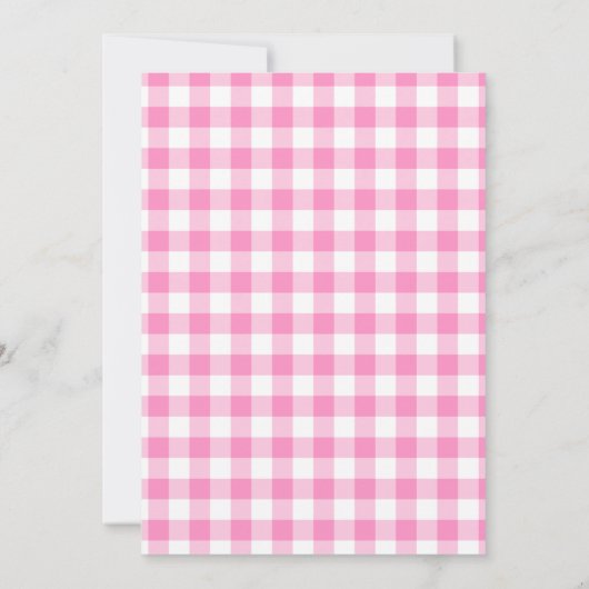 Het is een Girl Simple Pink en White Baby shower Kaart (Achterkant)