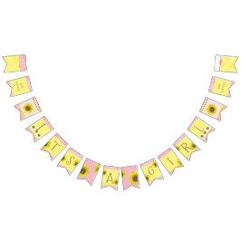 Het is een Girl Sunflower Baby shower Banner