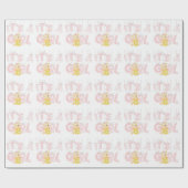 Het is een Girl Teddy Bear Baby shower Cadeaupapier (Vlak)