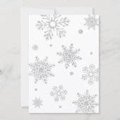 Het is een Girl-uitnodiging, een zilveren winter-b Kaart (Achterkant)