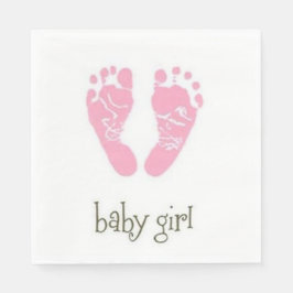 Het is een Girl/White Standard Luncheon Napkin Servetten