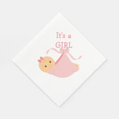 Het is een Girl/White Standard Luncheon Napkin Servetten (Hoek)