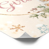 Het is een Girl Winter Baby shower Sprinkle Snowfl Poster (Hoek)