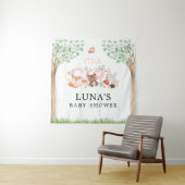 Het is een Girl Woodland Baby shower Backdrop Wandkleed (In situ)