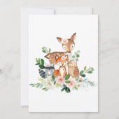 Het is een Girl Woodland Baby shower Invitation Kaart (Achterkant)