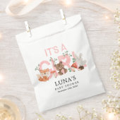 Het is een Girl Woodland Pink Baby shower Bedankzakje (Geknipt)