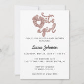 Het is een Glitter van het Roos van de Aangepaste  Kaart (Voorkant)