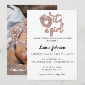 Het is een Glitter van het Roos van de Aangepaste  Kaart (Voorkant / Achterkant)