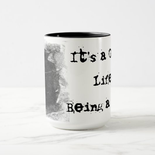 Het is een goed leven dat een kat-Mok is Mok (Midden)