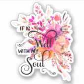 Het is een goed roze en oranje lijst-sticker met f sticker (Voorkant)