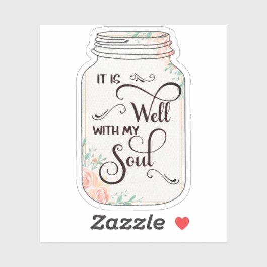 Het is een goed roze florale pot sticker (Vel)