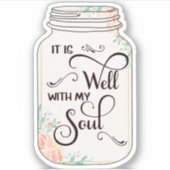 Het is een goed roze florale pot sticker (Voorkant)