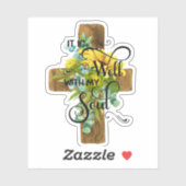 Het is een goed zonnebloemkruis sticker (Vel)