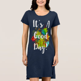 Het is een goede dag Abstracte Floral T-shirt