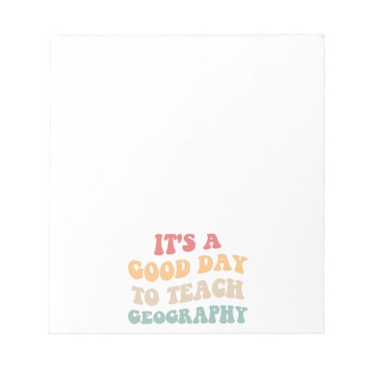 Het is een goede dag om aardrijkskunde te onderwij notitieblok (Voorkant)