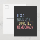 Het is een goede dag om de democratie te bescherme uitnodiging briefkaart (Voorkant / Achterkant)