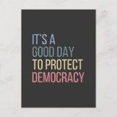 Het is een goede dag om de democratie te bescherme uitnodiging briefkaart (Voorkant)
