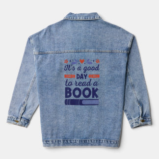 Het is een goede dag om een boek bibliotheek te le denim jacket