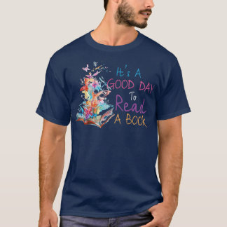 Het is een goede dag om een boek boekenboekomslag  t-shirt