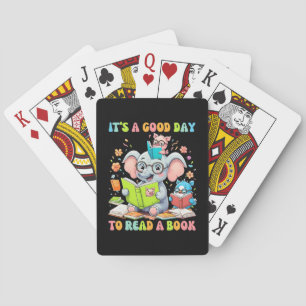 Het Is Een Goede Dag Om Een Boek Lezer Leraar Kind Pokerkaarten
