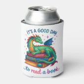 Het is een goede dag om een boek te lezen blikjeskoeler (Blikje Voorkant)