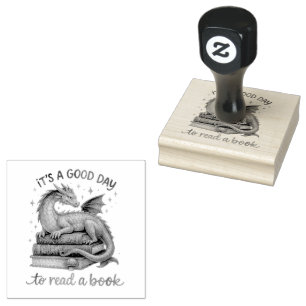 Het is een goede dag om een boek te lezen rubberstempel
