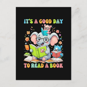 Het is een goede dag om een boekliefhebber Kinder Briefkaart