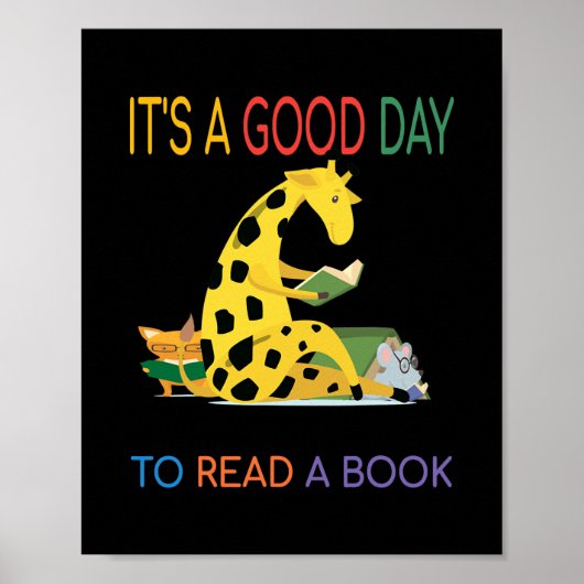Het is een goede dag om een Giraffe te lezen Poster (Voorkant)