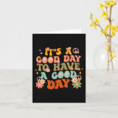 Het is een goede dag om een goede dag groovy menta kaart (Gele Bloem)