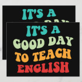 Het is een goede dag om Engels te leren Kaart (Voorkant / Achterkant)