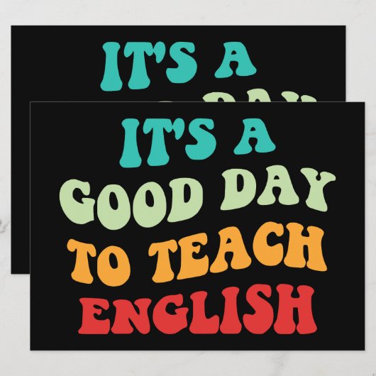 Het is een goede dag om Engels te leren Kaart (Voorkant / Achterkant)