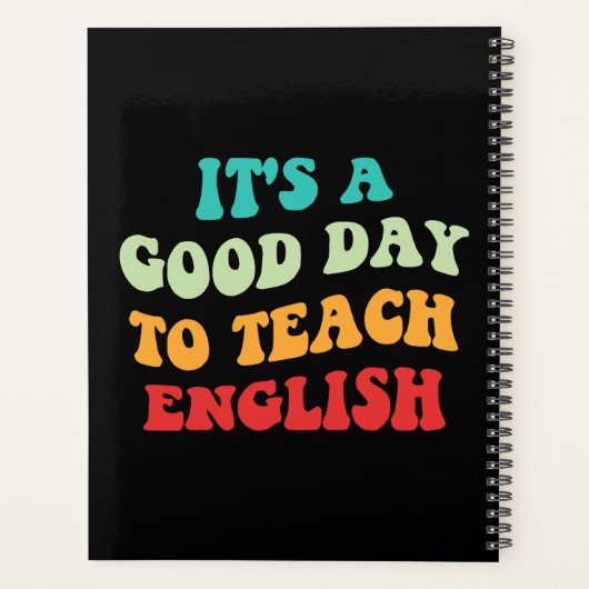 Het is een goede dag om Engels te leren Planner (Achterkant)