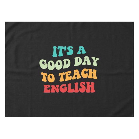 Het is een goede dag om Engels te leren Tafelkleed (Voorkant (Horizontaal))