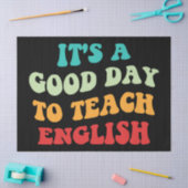 Het is een goede dag om Engels te leren Tissuepapier (Craft)