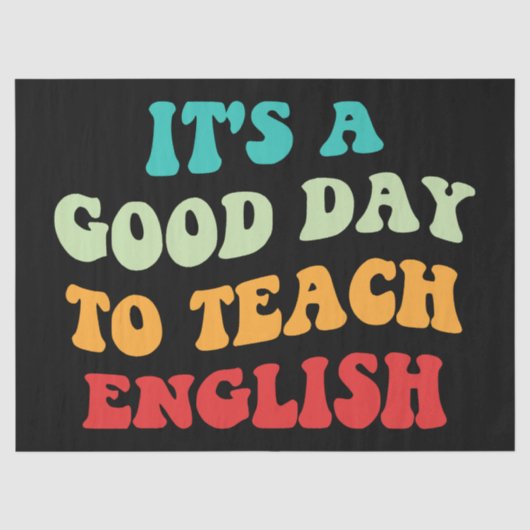 Het is een goede dag om Engels te leren Tissuepapier (Voorkant)