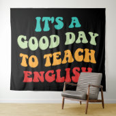 Het is een goede dag om Engels te leren Wandkleed (In Situ (horizontaal))