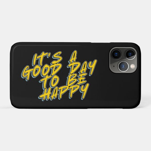 HET IS EEN GOEDE DAG OM GELUKKIG TE ZIJN Case-Mate iPhone CASE (Achterkant (horizontaal))