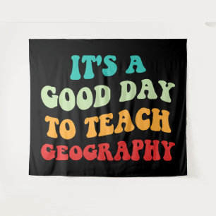 Het Is Een Goede Dag Om Geografie Te Doceren I Wandkleed