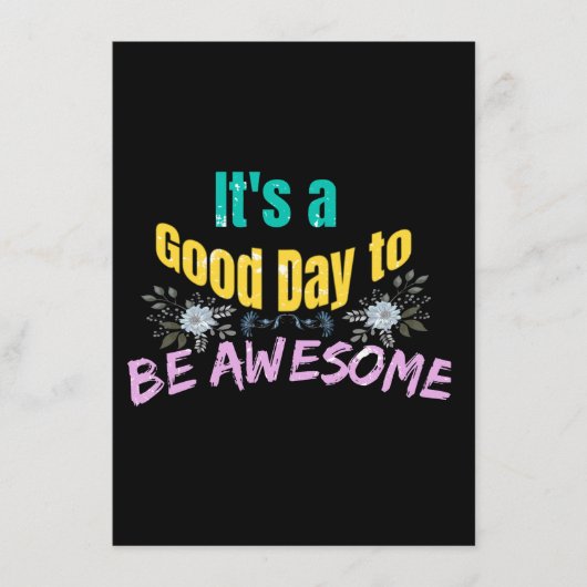 Het is een goede dag om Geweldige te zijn Informatiekaartje (Voorkant)